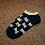 CAT Warm comfortable cotton bamboo fiber girl women's socks ankle low female invisible  color girl boy hosier 1pair=2pcs WS66