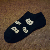 CAT Warm comfortable cotton bamboo fiber girl women's socks ankle low female invisible  color girl boy hosier 1pair=2pcs WS66