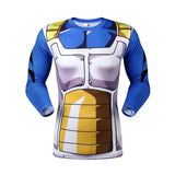 HIGH QUALITY CLASSIC ANIME DRAGON BALL Z SUPER SAIYAN 3D T SHIRT VEGETA GOKU ARMOUR FITNESS TIGHTS WOMEN MEN CASUAL TEE SHIRTS