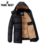 TANGNEST Men Coat  2017 Thick Warm Winter Hot Selling Bew Arrival Cotton-padded Coat Fittness Comfortable Plus Size 5XL MWM1001