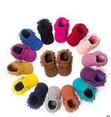 Hot PU Suede Leather Newborn Baby Boy Girl Baby Moccasins Soft Moccs Shoes Bebe Fringe Soft Soled Non-slip Footwear Crib Shoe