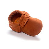 Hot PU Suede Leather Newborn Baby Boy Girl Baby Moccasins Soft Moccs Shoes Bebe Fringe Soft Soled Non-slip Footwear Crib Shoe