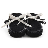 Spring Newborn Girls Fringe Anti-skid First Walkers Autumn Bowknot Kids Girl Cack Slip On Shallow Shoes