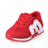 Autumn hot sale children's M shoes alphabet mesh casual running kids shoes sports non-slip fashion sneakers for girls boys 21-30