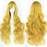 20 Colors Women Heat Resistant Pink Black Blue Red Yellow White Blonde Purple Wavy Cosplay Wigs 80cm