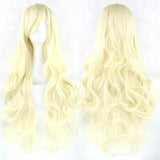 20 Colors Women Heat Resistant Pink Black Blue Red Yellow White Blonde Purple Wavy Cosplay Wigs 80cm
