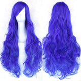 20 Colors Women Heat Resistant Pink Black Blue Red Yellow White Blonde Purple Wavy Cosplay Wigs 80cm