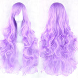 20 Colors Women Heat Resistant Pink Black Blue Red Yellow White Blonde Purple Wavy Cosplay Wigs 80cm