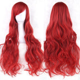 20 Colors Women Heat Resistant Pink Black Blue Red Yellow White Blonde Purple Wavy Cosplay Wigs 80cm