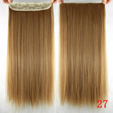 Women Hair Extensions Black Brown Blonde Natural Straight 60cm Long High Tempreture Synthetic Woman Hair Extension Hairpiece