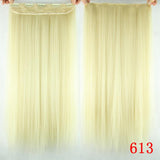 Women Hair Extensions Black Brown Blonde Natural Straight 60cm Long High Tempreture Synthetic Woman Hair Extension Hairpiece