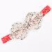 38cm 2-36Months New DesignPrincess Baby Girls Head Accessories Hair band Baby Party Rhinestone Bowknot Beautiful Headwear
