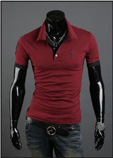 2015 Special Supply 10 Color Freeshipping  Full Cotton  Fashion New Fitting Short Sleeved T-shirt