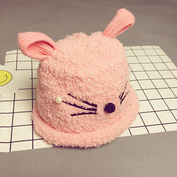 2016 New Arrival Cute Cat Design Hat Winter Wool Cap Baby Boys/Girls Cute Hat  New Fashion Warming Plush Child Hat