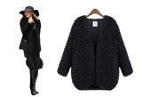 Trendy & Comfy Lambs Wool V-Neck Coat