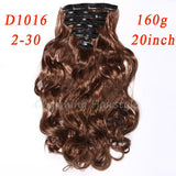 Clips in Hair Extension Long Curly Fake hair pieces 16 clip 160g 7pcs/set in false hair extensions Multicolor Cheap hairpiece