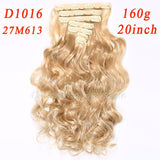 Clips in Hair Extension Long Curly Fake hair pieces 16 clip 160g 7pcs/set in false hair extensions Multicolor Cheap hairpiece
