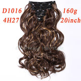 Clips in Hair Extension Long Curly Fake hair pieces 16 clip 160g 7pcs/set in false hair extensions Multicolor Cheap hairpiece