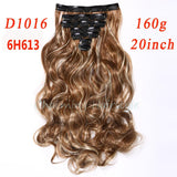 Clips in Hair Extension Long Curly Fake hair pieces 16 clip 160g 7pcs/set in false hair extensions Multicolor Cheap hairpiece