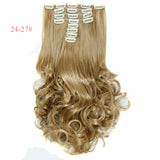 False Hair Extensions Synthetic Hair with Clip 8pcs 18 Clips in Hair Extension 20" Long Curly  Hairpiece Heat Resistant Hair