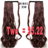 pony Tails ponytails hair pieces 22" Synthetic Hair Long Cruly Clip In Ribbon Ponytail Hair Extensions curly Hairpiece Fake Hair