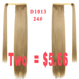 pony Tails ponytails hair pieces 22" Synthetic Hair Long Cruly Clip In Ribbon Ponytail Hair Extensions curly Hairpiece Fake Hair
