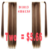 pony Tails ponytails hair pieces 22" Synthetic Hair Long Cruly Clip In Ribbon Ponytail Hair Extensions curly Hairpiece Fake Hair