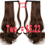 pony Tails ponytails hair pieces 22" Synthetic Hair Long Cruly Clip In Ribbon Ponytail Hair Extensions curly Hairpiece Fake Hair
