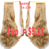 pony Tails ponytails hair pieces 22" Synthetic Hair Long Cruly Clip In Ribbon Ponytail Hair Extensions curly Hairpiece Fake Hair