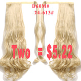 pony Tails ponytails hair pieces 22" Synthetic Hair Long Cruly Clip In Ribbon Ponytail Hair Extensions curly Hairpiece Fake Hair