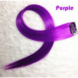 20 Inches  16 Color Synthetic Hair Extension Long Straight Clip In Hair Extensions Heat Resistant Colorful Hairpiece