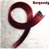 20 Inches  16 Color Synthetic Hair Extension Long Straight Clip In Hair Extensions Heat Resistant Colorful Hairpiece