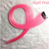 20 Inches  16 Color Synthetic Hair Extension Long Straight Clip In Hair Extensions Heat Resistant Colorful Hairpiece