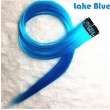 20 Inches  16 Color Synthetic Hair Extension Long Straight Clip In Hair Extensions Heat Resistant Colorful Hairpiece
