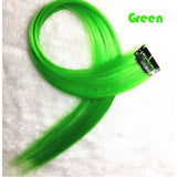 20 Inches  16 Color Synthetic Hair Extension Long Straight Clip In Hair Extensions Heat Resistant Colorful Hairpiece