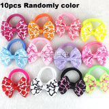 5pair/10Pcs 2 Inch Ribbon Hairbow Girls hair top hair clip For Girl Dot/Print Bow Hairpin Baby Children accessories gum for hair