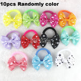 5pair/10Pcs 2 Inch Ribbon Hairbow Girls hair top hair clip For Girl Dot/Print Bow Hairpin Baby Children accessories gum for hair