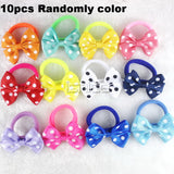 5pair/10Pcs 2 Inch Ribbon Hairbow Girls hair top hair clip For Girl Dot/Print Bow Hairpin Baby Children accessories gum for hair