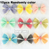 5pair/10Pcs 2 Inch Ribbon Hairbow Girls hair top hair clip For Girl Dot/Print Bow Hairpin Baby Children accessories gum for hair