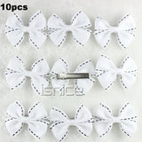 5pair/10Pcs 2 Inch Ribbon Hairbow Girls hair top hair clip For Girl Dot/Print Bow Hairpin Baby Children accessories gum for hair