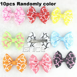 5pair/10Pcs 2 Inch Ribbon Hairbow Girls hair top hair clip For Girl Dot/Print Bow Hairpin Baby Children accessories gum for hair