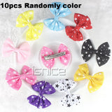 5pair/10Pcs 2 Inch Ribbon Hairbow Girls hair top hair clip For Girl Dot/Print Bow Hairpin Baby Children accessories gum for hair