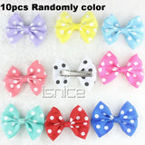 5pair/10Pcs 2 Inch Ribbon Hairbow Girls hair top hair clip For Girl Dot/Print Bow Hairpin Baby Children accessories gum for hair