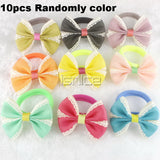 5pair/10Pcs 2 Inch Ribbon Hairbow Girls hair top hair clip For Girl Dot/Print Bow Hairpin Baby Children accessories gum for hair