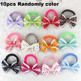 5pair/10Pcs 2 Inch Ribbon Hairbow Girls hair top hair clip For Girl Dot/Print Bow Hairpin Baby Children accessories gum for hair