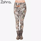 Zohra Fashion Camo Trees 3d Print Leggings for Women Brand Fashion Spring Summer Stretchy Casual Fitness Leggings Top Quality
