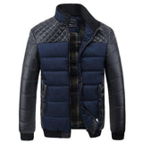 2016 New Classic Brand Men Fashion Warm Jackets Plus Size L-4XL Patchwork Plaid Design Young Man Casaul Winter Coats, EDA0116