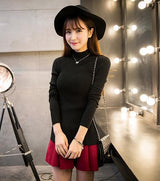 New 2016 Spring Fashion Women sweater high elastic Solid Turtleneck sweater women slim sexy tight Bottoming Knitted Pullovers