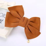 New Arrival Big Solid Cloth Bows Hair Clips Hairpins Hair Accessories for Women Girl Wedding Hair Jewelry