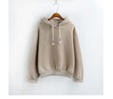 Women Hoodies Sweatshirts New Hot Sale Candy 10 Color Long Sleeved Thick Casual All-match Solid Leisure Hooded Hoodie Loose Tops